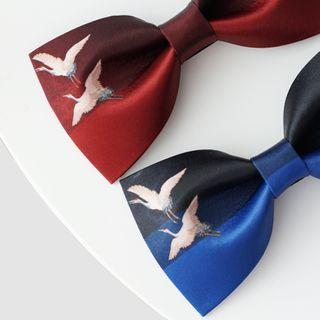 Crane Print Neck Tie