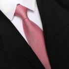 Twill Neck Tie Zsld026 - Red & White - One Size