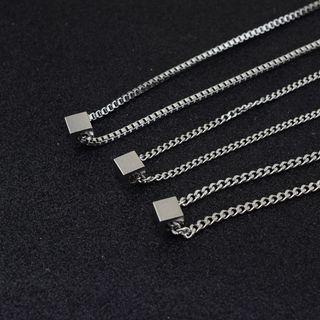 Cube Pendant Chain Necklace