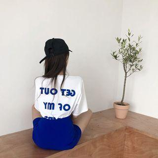 Heart Printed Short-sleeve T-shirt + Tulip Skirt