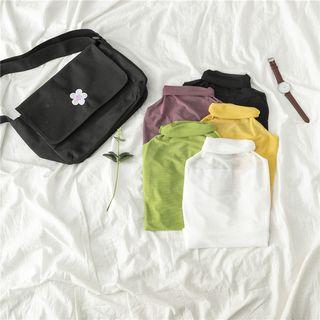 Long Sleeve Turtleneck Sheer Top