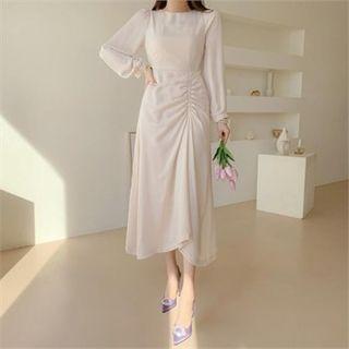 Ruched Monotone Maxi Dress