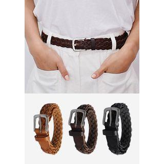Braided Genuine-leather Belt