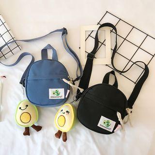 Avocado Charm Canvas Round Crossbody Bag