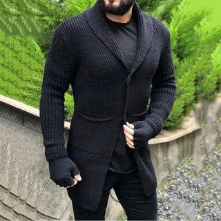 Long Sleeve Collar Pocket Cardigan