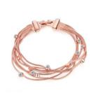 European And American Fashion Rose Gold Plated Bracelet With Austrian Element Crystal Rose Gold - One Size