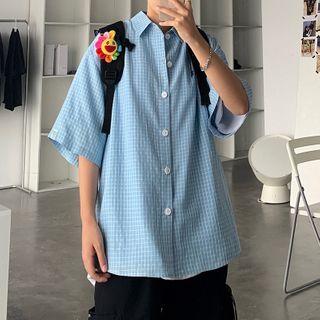 Loose-fit Small Check Shirt