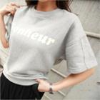 French-lettering Print T-shirt