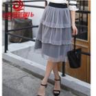Mesh Tiered Skirt