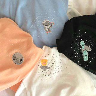 Planet Embroidered Short-sleeve T-shirt