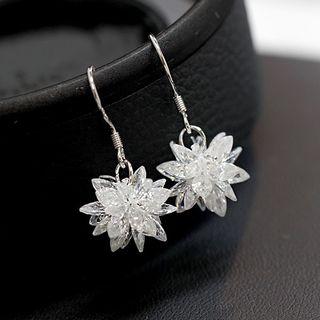 Snowflake Drop Earrings / Threader Earrings