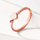 Rose Gold Plated Heart Open Ring