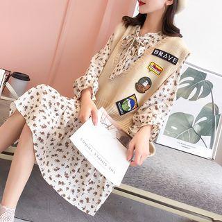 Applique V-neck Knit Vest