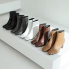 Square-toe Fleece-lined Ankle Boots