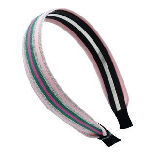 Glitter Rainbow-stripe Hair Band One Size