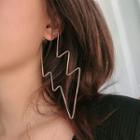 Lightning Alloy Dangle Earring 1 Pc - Gold - One Size