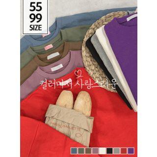 Balloon-sleeve Oversized Pullover In 9 Colors