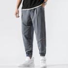 Drawstring-waist Lettering Cropped Sweatpants