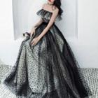 Dotted Ruffled Mesh A-line Overall Dress (various Designs)