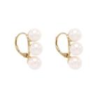 Triple Faux Pearl Earring 1 Pair - As Shown In Figure - One Size