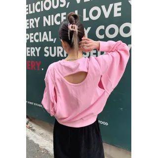 Layered Cutout-back Sweatshirt