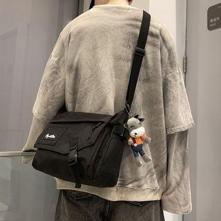 Lettering Messenger Bag Tbt595 - Charm - Cow - Gray - One Size