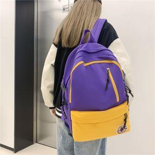 Applique Two-tone Backpack
