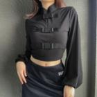 Buckled Cropped Blouse