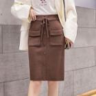 Knit Pencil Skirt / Midi Skirt