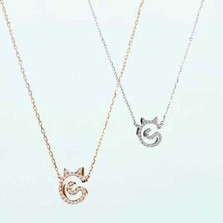 Cat Rhinestone Necklace