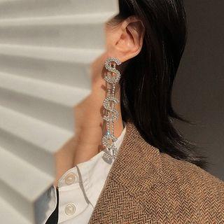 Dollar Sign Fringed Earring / Clip-on Earring