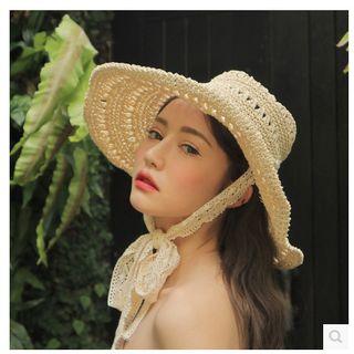 Open Knit Straw Hat