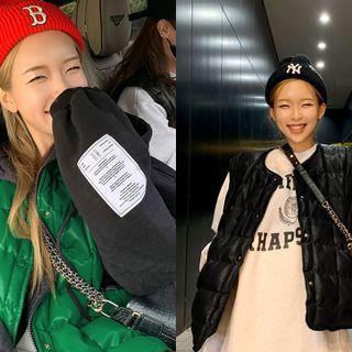 Faux-leather Quilted Vest