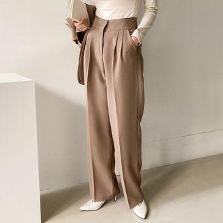 Woolen Baggy-fit Dress Pants