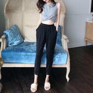 Cropped Tank Top / Elastic Waist Cropped Pants