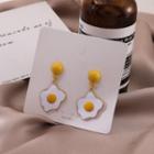 Egg Drop Earring 1 Pair - White & Yellow - One Size