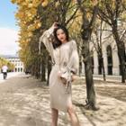 Set: Loose-fit Knit Top + Skirt