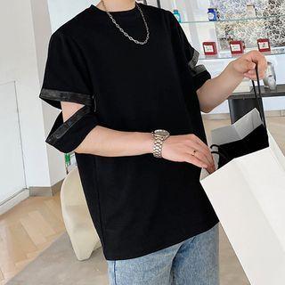 Pin Cutout Short-sleeve T-shirt