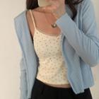 Lace Trim Floral Camisole Top