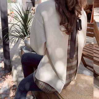 Tie-back Checked-trim Top