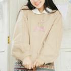 Flower Embroidered Sweater Light Coffee - One Size