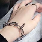 Stainless Steel Chunky Chain Bracelet Women - As Shown In Figure - One Size