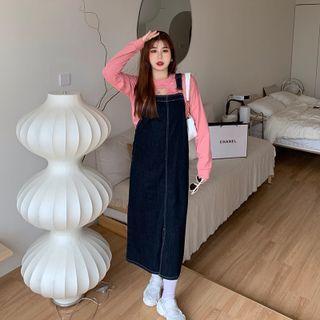 Plus Size Denim Overall Dress