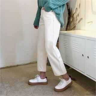 Stitch-trim Straight-cut Pants