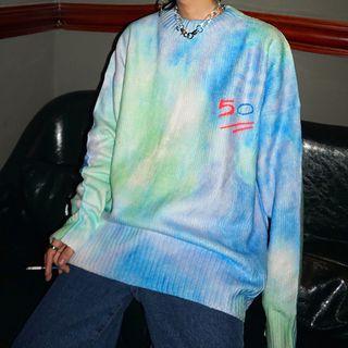 Numbering Ombre Sweater