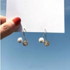 Faux Pearl Wirework Dangle Earring White & Gold - One Size
