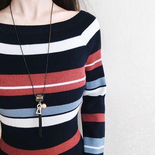 Tassel Drop Long Necklace