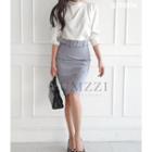 High-waist Midi Pencil Skirt With Belt