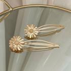 Flower Hair Clip 1 Pc - Gold - One Size