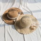 Lace Bow Straw Sun Hat